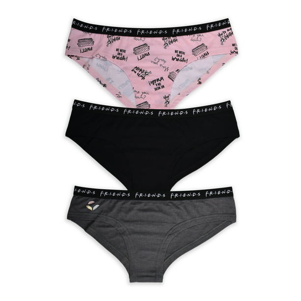 St Large Eve Cotton/Spandex Hipster Bikini Panty 3-Pack White/stripe-Pink 